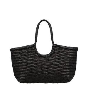 Dragon Diffusion Big Nantucket Leather Shoulder Bag, Black